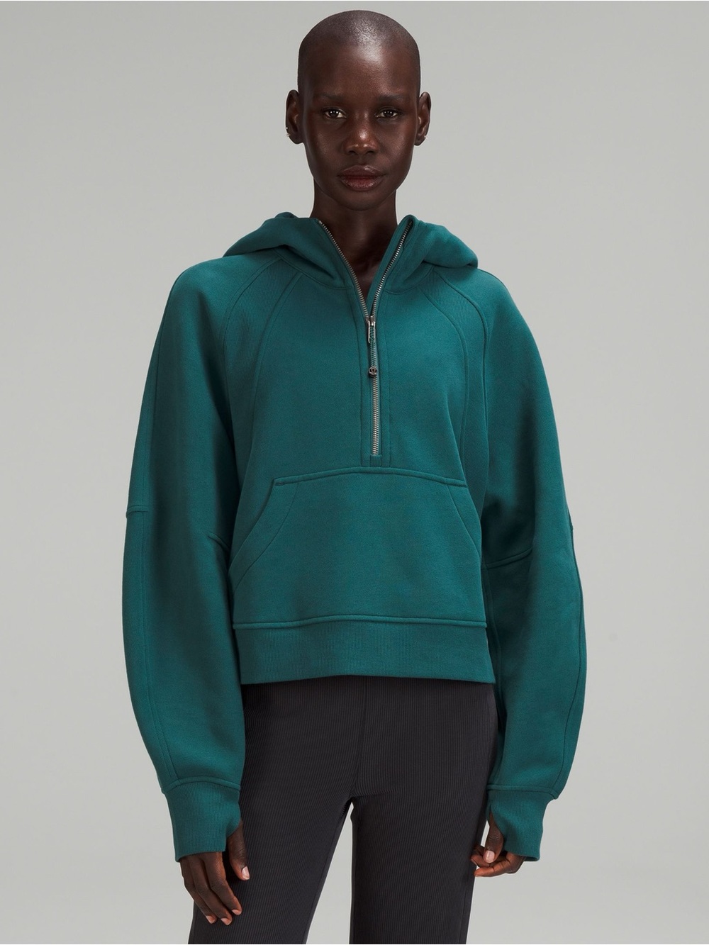 lululemon Teal Scuba Half-Zip Hoodie